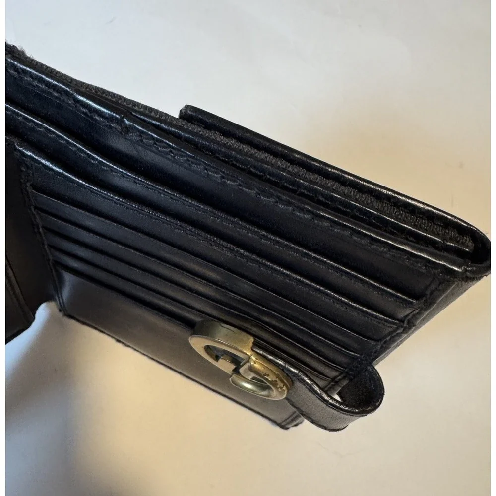 Gucci Wallet Canvas / Leather Tri-Fold Black Coin Bill and Card Holder - Picture 6 of 13